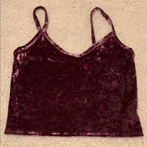 Velvet crop top